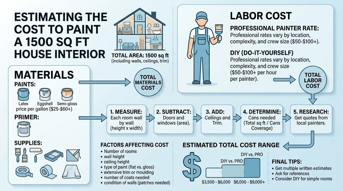 cost to paint 1500 sq ft house interior