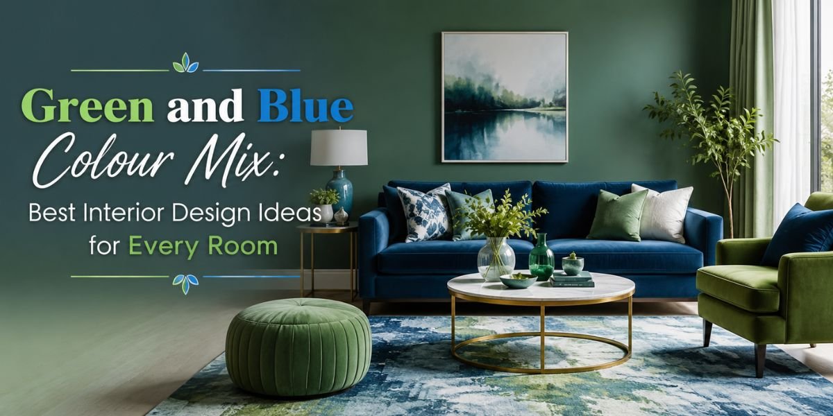 Green and Blue Colour Mix
