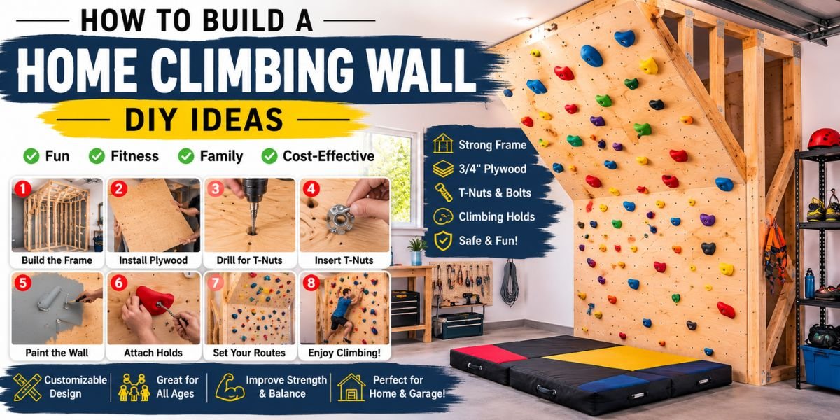 How to Build a Home Climbing Wall DIY Ideas