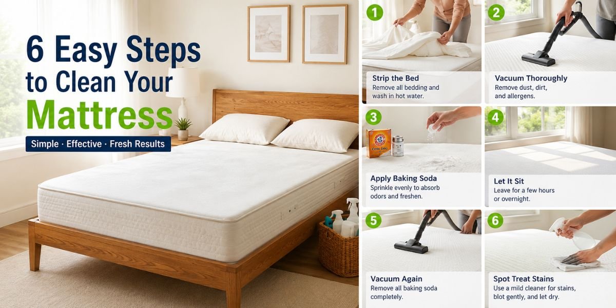 How to clean a mattress using baking soda and a vacuum cleaner