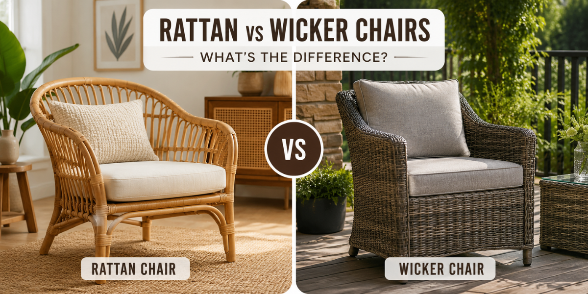 What Is the Difference Between Rattan and Wicker Chairs