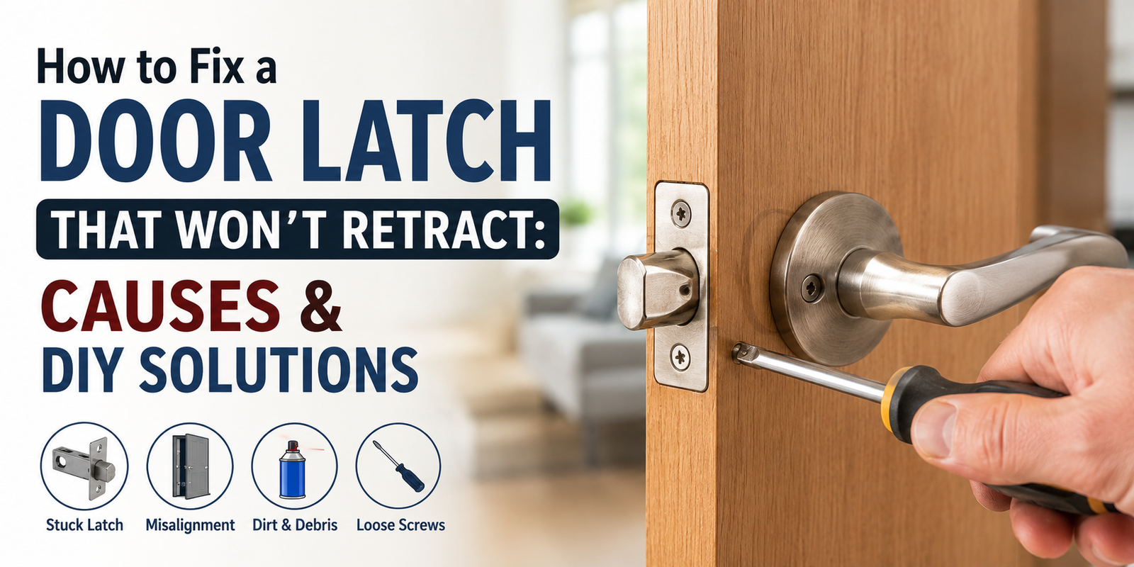 How to Fix a Door Latch That Won’t Retract