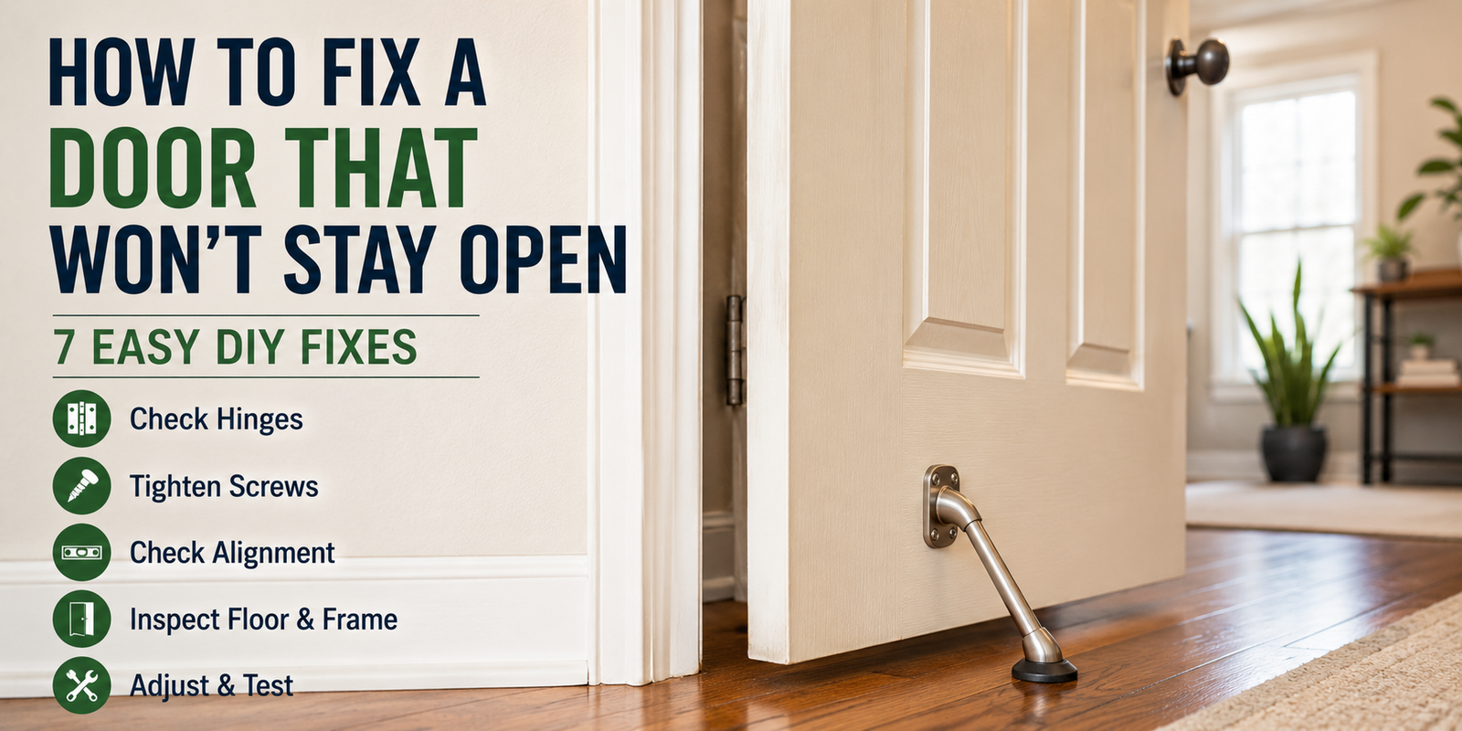 How to Fix a Door That Won’t Stay Open