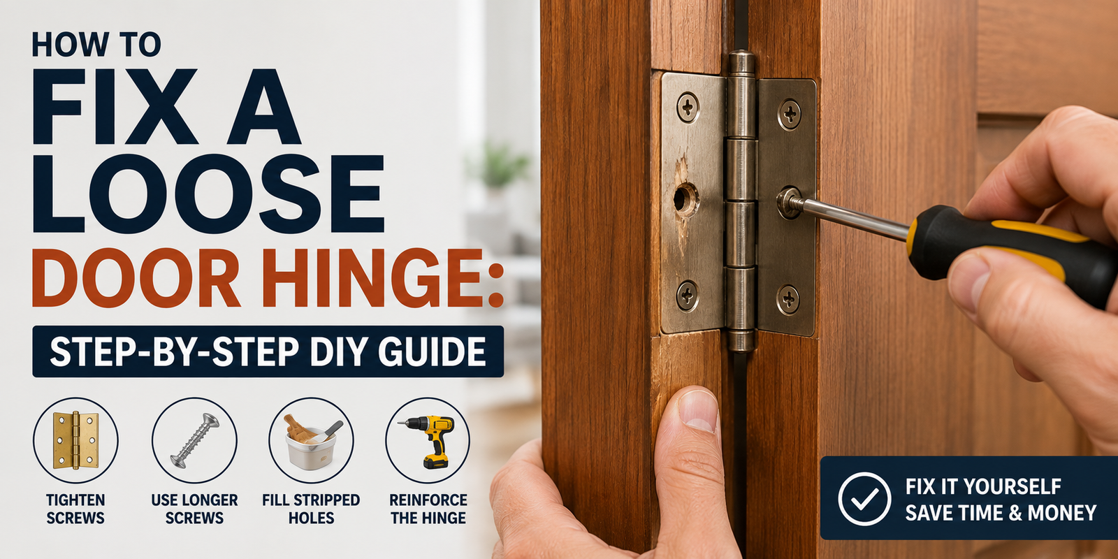 How to Fix a Loose Door Hinge