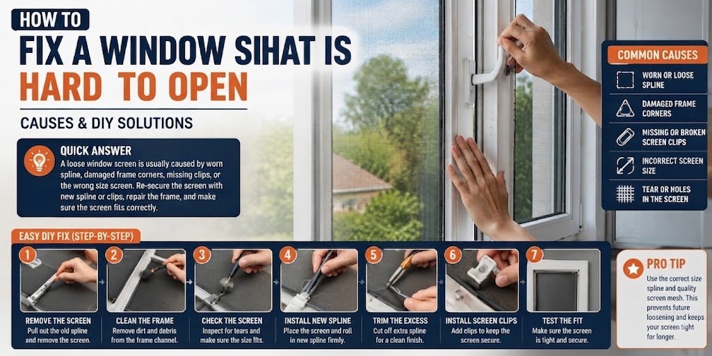 How to Fix a Window That Is Hard to Open