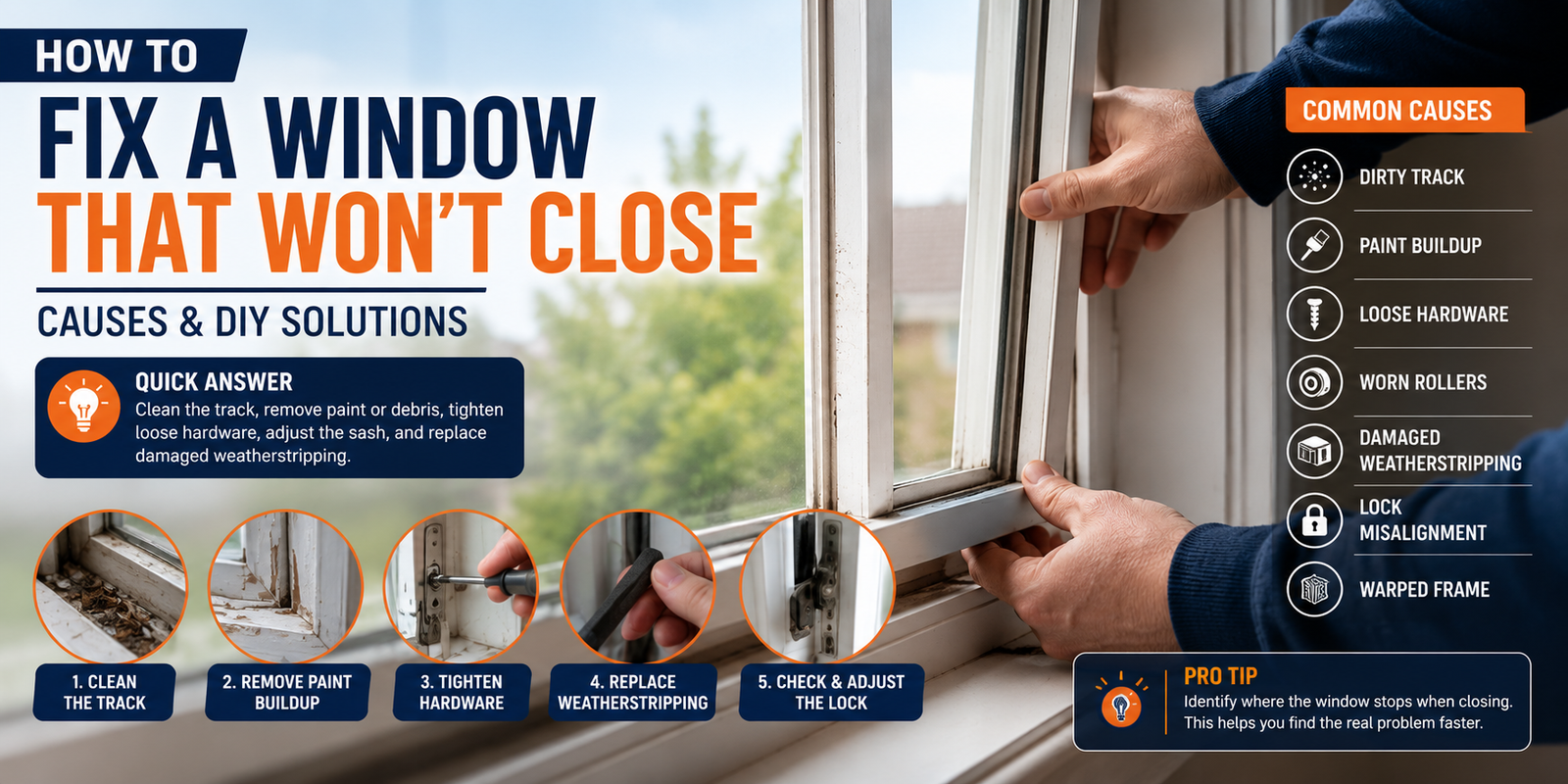 How to Fix a Window That Won’t Close