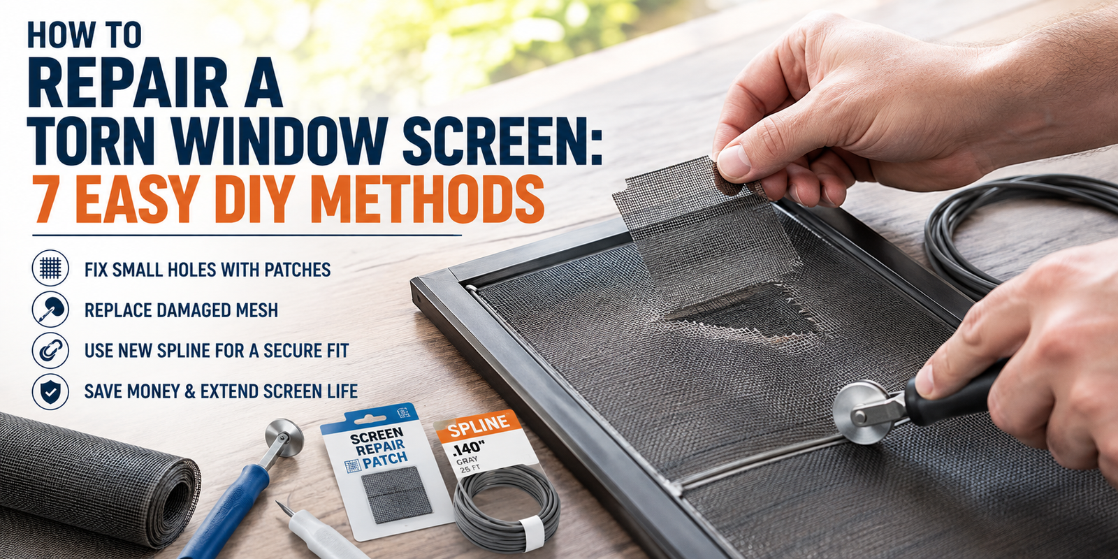 How to Repair a Torn Window Screen